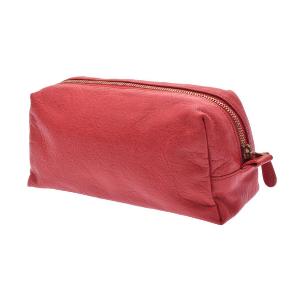 Balenciaga Giant Stud Leather Pouch Red PG - Picture 2 of 9